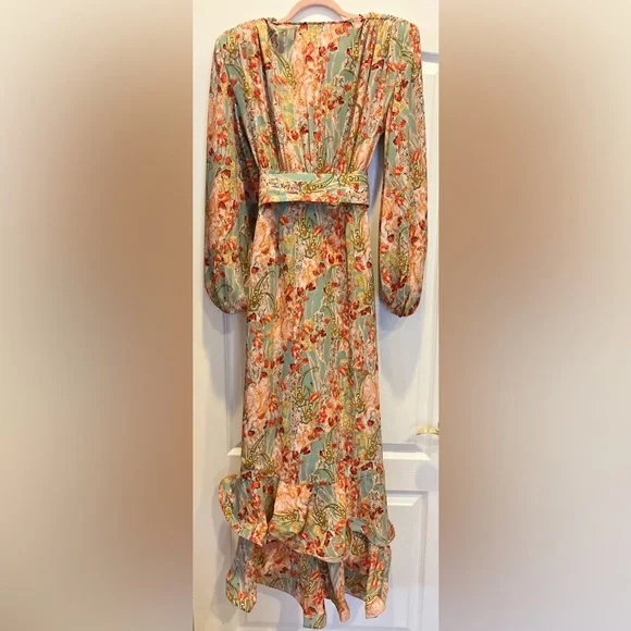 BRONX AND BANCO Luisa Floral Balloon Sleeve Hi-Lo Dress Size M US 6 SOLD OUT - Picture 6 of 16